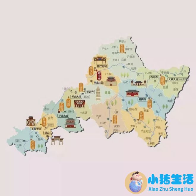 山西旅游景点地图全图