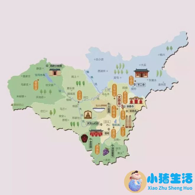 山西旅游景点地图全图