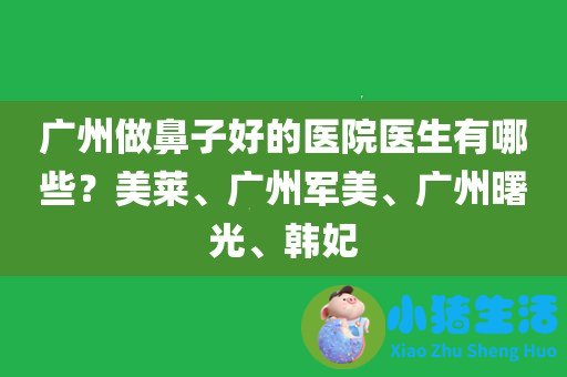 请问广州隆鼻哪个医生厉害?