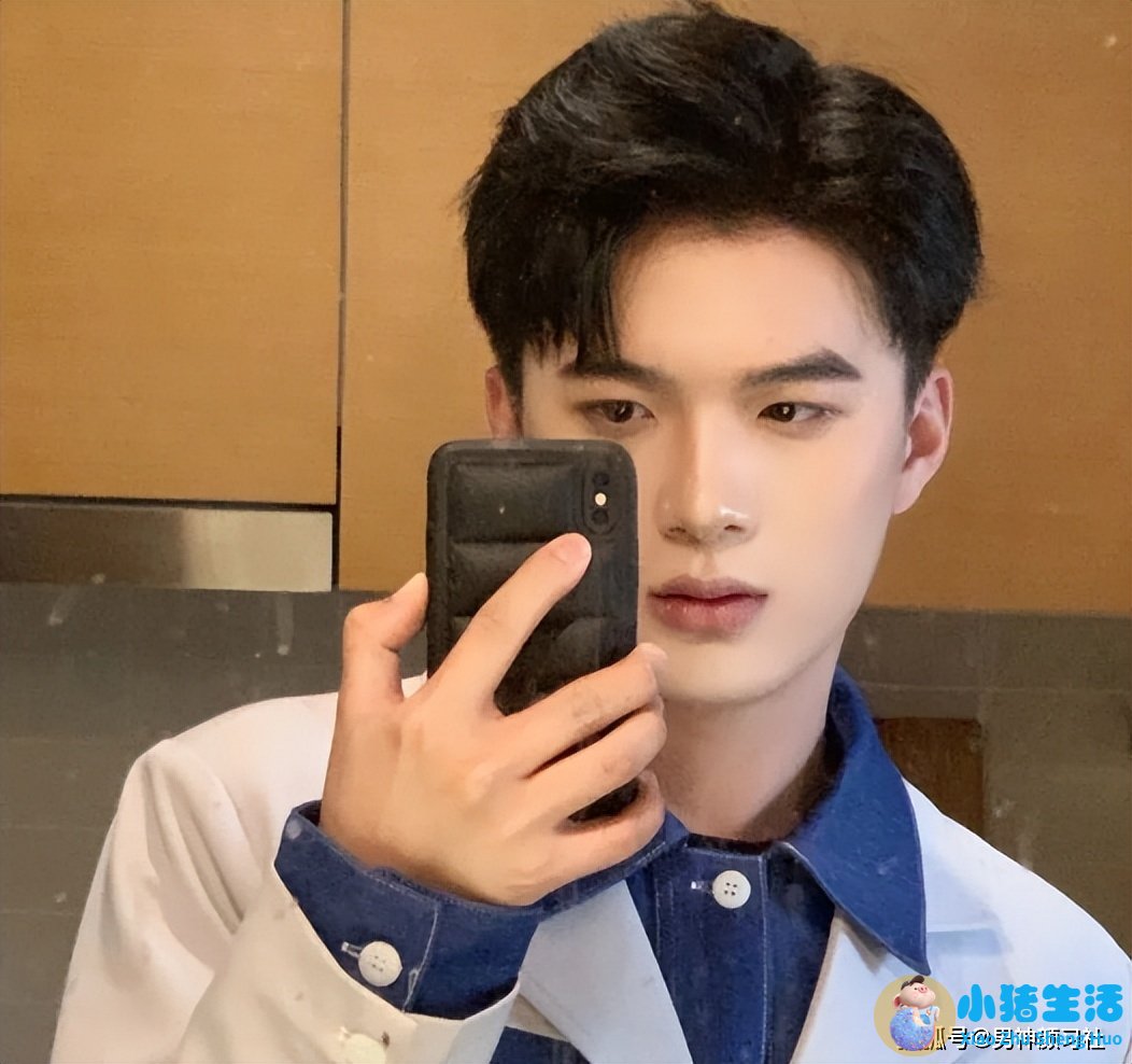 韩国男士分头发型图片