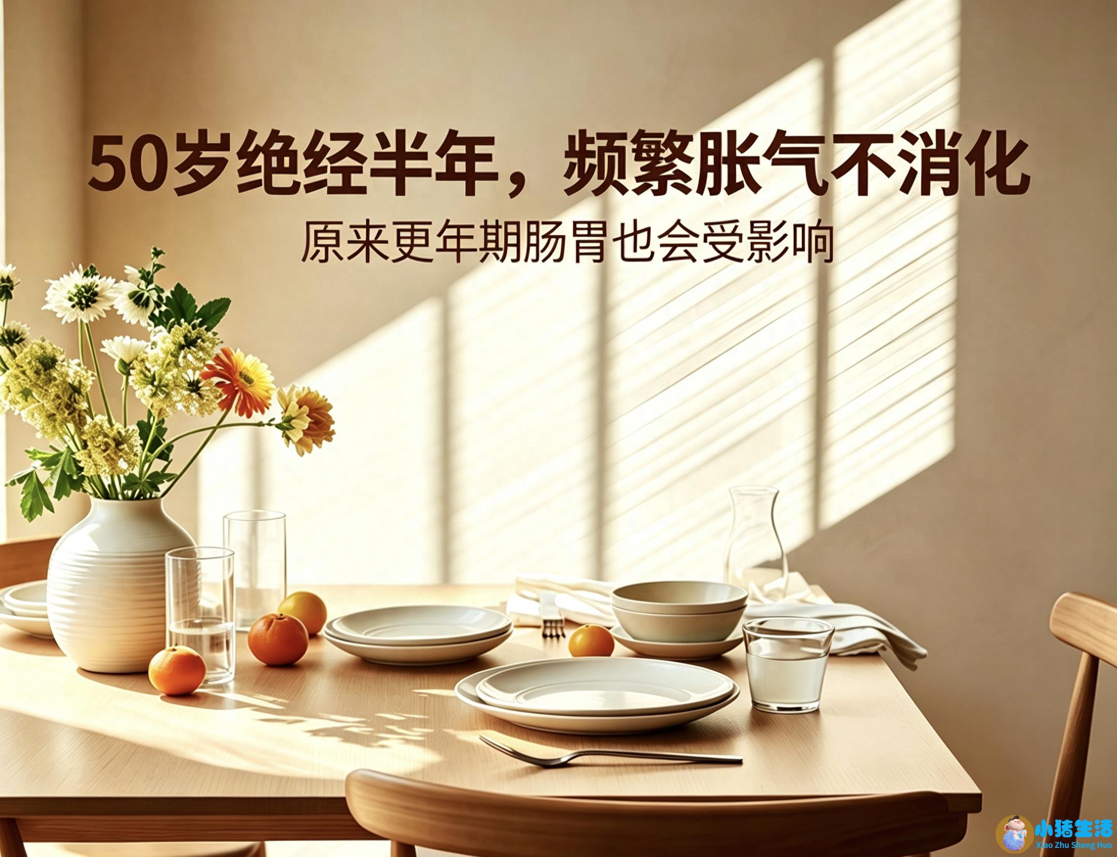50岁绝经半年，频繁胀气不消化，原来更年期肠胃也会受影响